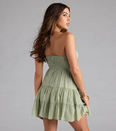 Vacay Booked Halter Skater Mini Dress
